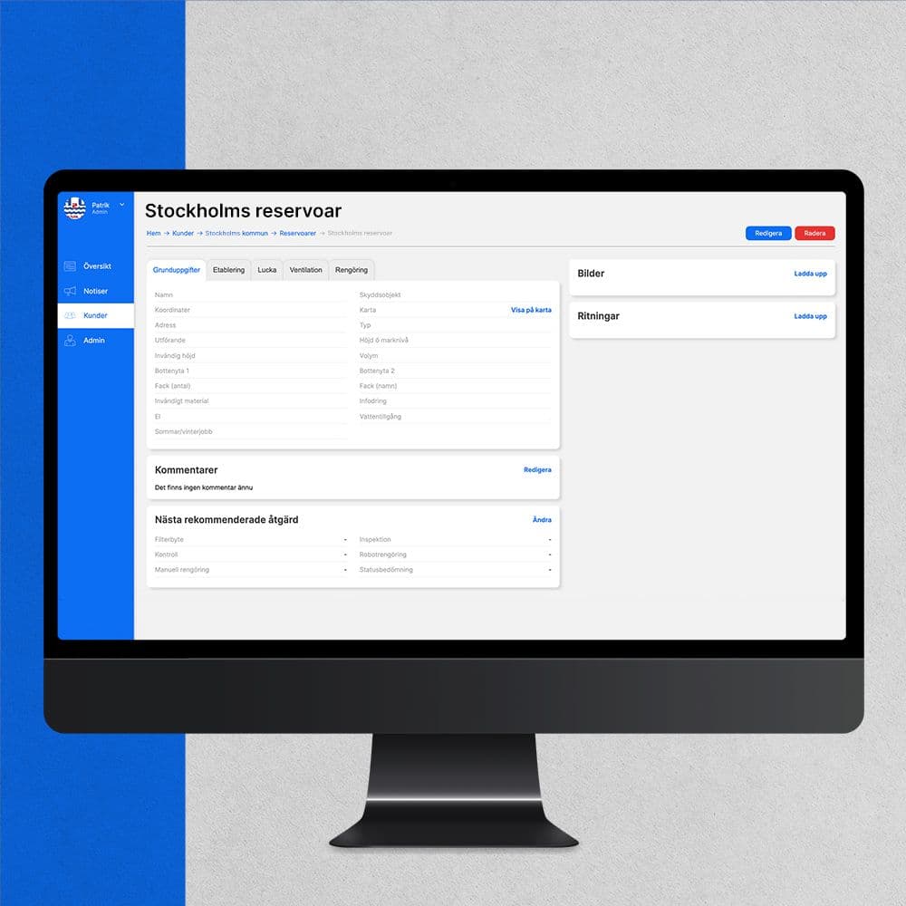 Web platform for administration